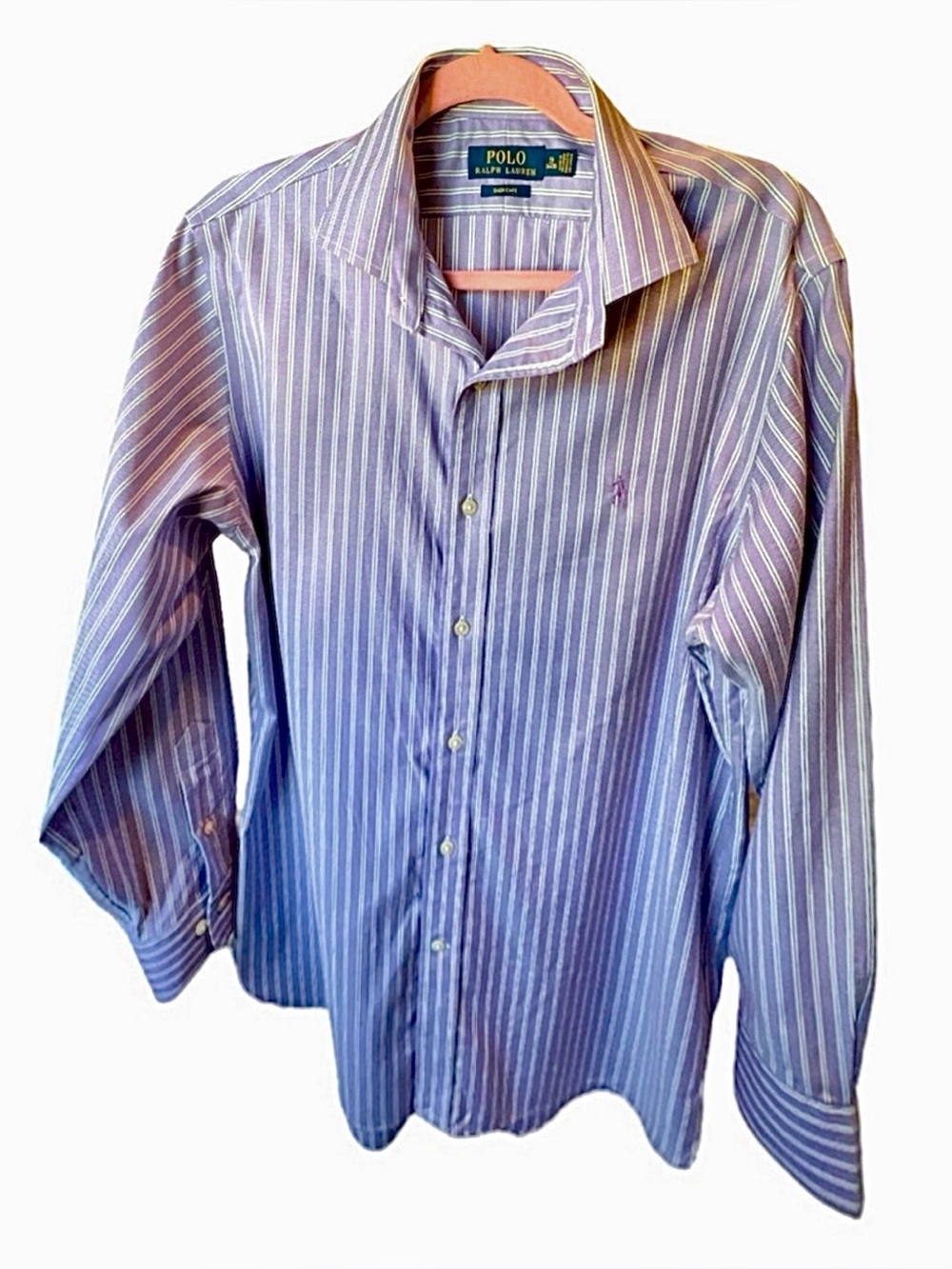 POLO RALPH LAUREN MENS DRESS SHIRT NECK SIZE 16 SlEEVES 34/35 EASY CARE